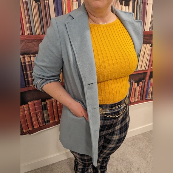 LLBean Robin Egg Blue Wool Coat - Picture 6 of 10